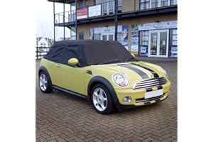 UK Custom Covers RP115AD2 Tailored Soft Top Roof Protector Black - To Fit Mini Convertables 2004 Onwards