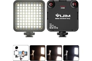 ULANZI VL81 Luz de Vídeo LED con 3 Zapatas Frías, Luz de Cámara Recargable 3000mAh, Bicolor Dimmable 3200K-5600K CRI95+, Luz de Fotografía USB para Vlog, Youtube, Tiktok, videoconferencias, DSLR