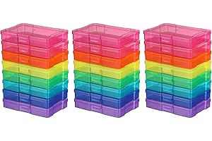 novelinks boîte Photo 4 "x 6" boîte de rangement photo - boîte de gestion de photos boîte de rangement photo - paquet de 24 (multicolore)