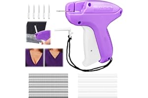 TOGETDREAM Fijador rápido de ropa, mini pistola de costura de reparación rápida para ropa Pistola Etiquetadora Ropa Mini Pistola de Dobladillo de Puntada para Ropa con 5 Agujas y 1000 Agujas de Plástico