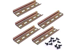 Taiss/5 pezzi Guida DIN in Acciaio Colorato di Alta Qualità, per Installazione in Armadio di Distribuzione,Armadio Elettrico,Larghezza 35 mm,Altezza 7.5 mm, Lunghezza 100 mm/4"-G