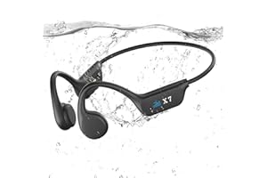 Guudsoud Swimming Headphones,Bone Conduction Headphones Bluetooth 5.4,IP68 Waterproof Open Earphones,Built-in MP3 Player 32G Memory, Wireless Sports Underwater Headphones for Swimming,Running,Cycling