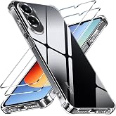 Yohii Case for Xiaomi Redmi A7 Pro/Poco C81/Poco C81 Pro with 2 Pieces Tempered Glass, [Camera Protection] Clear Anti-Shock,