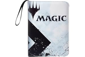 YOWXEEDI Album de Cartas Magic the Gathering Álbumes y Fundas para Cartas álbum di Carte Collezionabili 4-Bolsillos de piel sintética para tarjetas coleccionables carpeta de 3 anillos con cremallera MTG