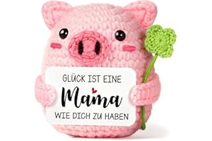 Gleevara Geschenke für Mama, Geburtstagsgeschenk für Mama, Pocket Hug Glücksschweinchen, Geschenk Mama Geburtstag, Muttertagsgeschenk Geschenke für Mutter, Beste Mama der Welt