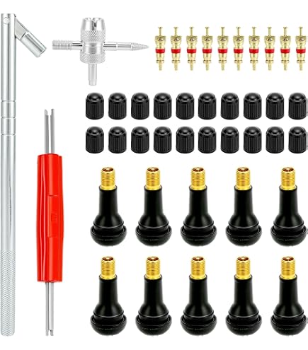 6 Valvole Gomma TR413 Per Pneumatici Tubeless – Snap-in Universali In Gomma E Alluminio – 4,5 Cm – Per Auto, Moto, SUV, Bici