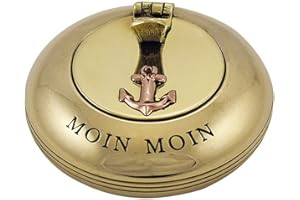 SEA-CLUB HANDELS-GMBH Klappaschenbecher aus Messing - Moin Moin