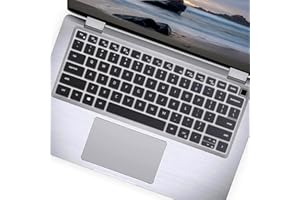 UUONDO Keyboard Cover for 13.3 inch Dell Latitude 5320 7320 7310 7330 5330 Notebook, Dell Latitude 5320 5330 7330 2 in 1 Keyboard Skin Silicone Skin Cover Black