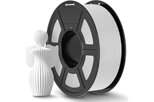 JAYO Filament PLA+ 1,75 mm, filament do drukarki 3D PLA Plus, starannie nawinięty, wytrzymałość, dokładność wymiarowa +/- 0,02 mm, szpula 1,1 kg, 363 m, biały