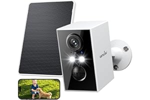 wansview Camara Vigilancia WiFi Exterior Solar - 2K Camaras Vigilancia Domicilio WiFi 2.4G hz Seguridad sin Cable con Batería, PIR Sirena, Visión Nocturna Color, IP65