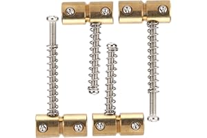 Eujgoov 4Pcs Bass String Saddle Brass Bridge Set Kit Pieza de repuesto para bajo eléctrico Gold