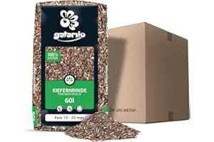 GALAMIO Pine Bark Pine Mulch Bark Mulch Bark Mulch Garden Decor Pinus Sylvestris Natural Forest Pine Fine 10-20 mm 60 L Bag / 1 Box Paligo