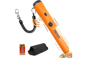 KKMOL Metalldetektor Pinpointer – 360° Suche Gold Schatz Pinpointing Finder Sonde mit LED und Holster, wasserdichter Metalldetektor, Metallerkennungswerkzeug, Zubehör für Erwachsene, Kinder
