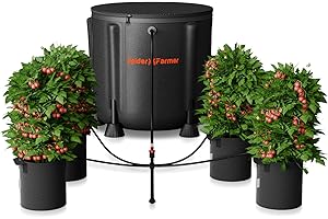 Spider Farmer Automatische Bewässerungssystem Indoor mit 50-Liter Eimer, 25-Watt Wasserpumpe und Niedrigwassersensor, Tröpfchenbewässerung System für Growzelt, Garten, Balkon Pflanzen