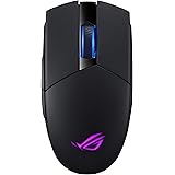 ASUS ROG Strix Impact II Wireless Gaming Mouse, 16,000 DPI, 5 Programmable Buttons, Aura Sync RGB Lighting, 2.4 GHz, Long Bat