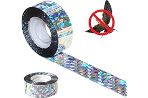SPERMUOY Cinta Repelente de Aves,4.8CMx80M Cinta Repelente de Pajaros,Cinta Reflectante para repeler pájaros,Repelente de Aves para Proteger Casas