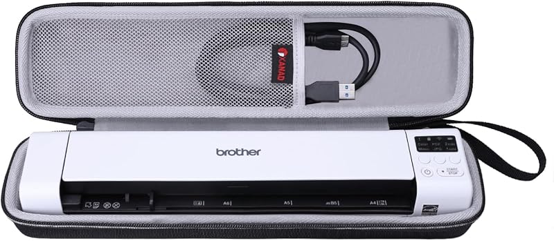 XANAD Document Scanner Case, Compatible with Brother DS-640 / DS-740 / DS-940 Mobile Scanner A4 on Both Sides WLAN Scan to USB