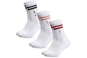Occulto Damen & Herren Motiv Tennissocken 3er Pack (Modell: Rio), Statement Tennis Socken
