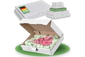 SMILEY PACK 50 cartons Maxibrief, blanc, taille et quantité au choix, carton d'expédition, marchandises, envoi de livres, carton postal, Poste DHL Hermes DPD GLS UPS (240 x 160 x 50 mm, blanc)