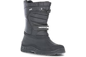 Trespass Mens Womens Pull On Snow Boots Black Winter Water Resistant Boots Dodo