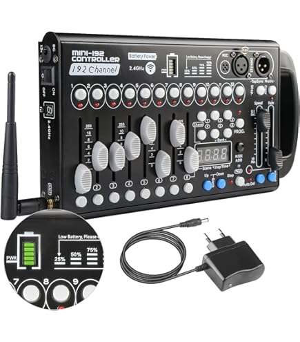DMX Funk ETEC Wireless DMX Sender Empfänger Set - 2.4G Funk Für Lichtsteuerung Wireless Bühnenbeleuchtung