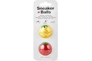 SOF SOLE Sneaker Balls Schuh-Deo & Frische-Bälle, Geruchsentferner für Schuhe/Sporttaschen/Spinde, 3,8 cm Durchmesser, Schnelldreh, 90 Tage Duft - Ananas/Erdbeere
