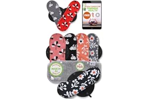 NATISSY Reusable Panty Liners for Women Thin; 7-pack (Medium) Organic Cotton Cloth Panty Liners MADE in EU; Eco Panty Liners Reusable Teens; Daily Washable Pantyliners for Vaginal Discharge, NOT for Period