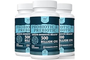 SOLAVICA 300 Billion CFU Probiotics for Digestive Gut & Immune Health, Advanced Strength Probiotics with 12 Diverse Strains + 3 Prebiotics for Women & Men (60 Count (Pack of 3))