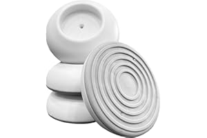 BOMI Elefantenfüße 4er Set rund, Weiß I Wandschutzpads für Treppenschutzgitter ohne Bohren & Türschutzgitter I Antirutsch-Funktion I Wandpads zum Klemmen I Hochwertiges Zubehör für Kinderschutzgitter