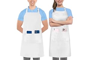 Utopia Kitchen Adjustable Bib Aprons Grembiule Unisex - Adulto (Pacco da 2)