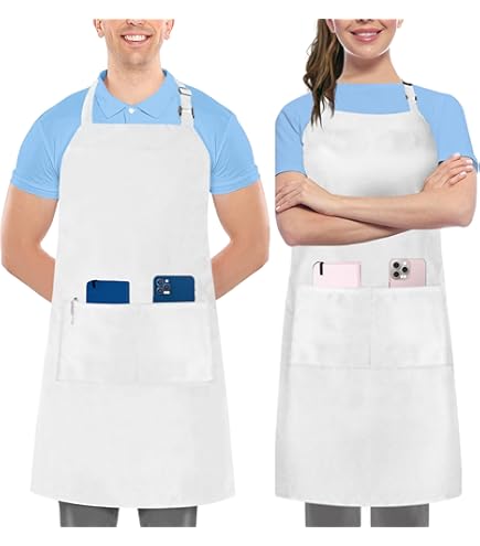 Tablier De Cuisine Femme Coton FunChaos 2 Pièces Tabliers De Cuisine Pour Femmes, Tabliers Floraux Tablier Barman Desingn à Fleurs