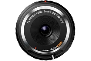 OM SYSTEM Olympus Body Cap Objectif 9mm 1:8.0 Fisheye, adapté à tous les appareils MFT, noir