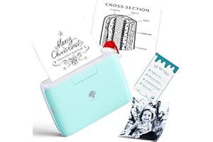 Phomemo M04S Tragbarer Thermodrucker, 300 dpi Aufkleber Drucker 4 Zoll Mobiler Drucker, 53/80/110mm Druckbreite Kompatibel mit iOS & Android, für Geschenke, Studiennotizen, Dokumente, Fotos, Etiketten