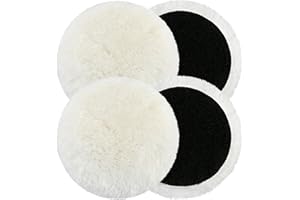 TUWONWA Lot de 4 tampons de polissage de voiture 125 mm, kit de polissage de voiture, tampons de polissage compatibles avec tampon pour ponceuse de voiture, tampon rotatif polish, tampons de polissage de