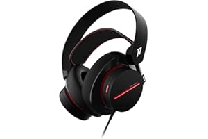 1More Auriculares Gaming de Diadema con Cable, SPEARHEAD, Doble micrófono, Color Negro