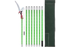 WOOLUCK Svettatoio Telescopico Manuale 8M, Troncarami Manuale, lunghezza regolabile, per Tagliare Rami Alti, Palma