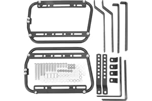 ‎FABATER Boczne Stojaki Podporowe Motocykla, Bagażnik ze Stopu Aluminium, Wsporniki Podtrzymujące o Dużej Nośności, z Kompletnym Zestawem Narzędzi Instalacyjnych, do Większości Twardych
