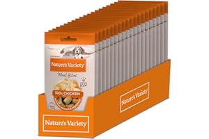 Nature's Variety - Freezed Dried - Bouchées de Poulet lyophilisées pour Chiens - Boîte de 20 x 20g - Total 400g