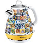 Ariete Positano Elektrikli Su Isıtıcı 1,7 Litre Kettle 2869/0P - Paslanmaz &Ccedil;elik G&ouml;vde, Handmade Decoration, 2000 Watt, Otoma