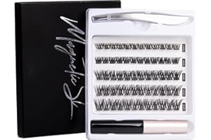 MAGNETIC SL 45pcs Wimpern Cluster DIY Wimpern-Extensions Kit mit Kleber Wimpern Natürlicher Look C D Curl Wiederverwendbar Flauschige Cluster Lashes Cluster Wimpern Länge Mix 10-16MM-DM01