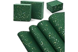 DXTXTJ Green Gold Wrapping Paper,4Pcs 52 * 76cm Wrapping Paper Large for Birthday Wedding Christmas Decoration