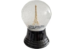 VIENNA SNOWGLOBE Schneekugel aus echtem Glas - Fast wie echter Schnee, Eiffelturm, 8 cm