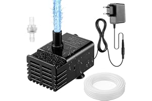 WEEWOODAY Automatische Mini-Tauchpumpe mit Wassersensor, 2,5m Schlauch & Rückschlagventil, 280L/h Kondensatpumpe für Klimaanlage, Luftentfeuchter, Keller,Eismaschine,Bautrockner,automatisches Ein Aus