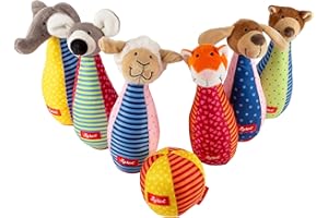 SIGIKID 49520 Kegelspiel Soft PlayQ Mädchen und Jungen Babyspielzeug empfohlen ab 3 Monaten mehrfarbig