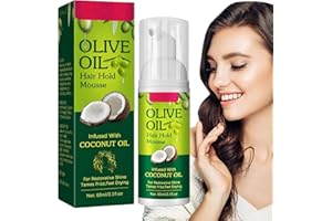 UTAPOSSIN Mousse Coiffante à l'Huile d'Olive, Volume Mousse de Coiffage Pour Hommes et Femmes, Tenue Forte 60ml, Fluffy Hair Spray, Pour Tous les Types de Cheveux