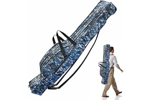 ‎SUNFRY Sunfry 150cm/ 130cm 3 Schicht Angeltasche Rutentasche Rutenfutteral Angelkoffer Portable Folding Angelrute Tasche Wasserdicht Angeltasche Rod Case Angelrute Werkzeuge Angelkoffer Wasserdichte Zum Reis