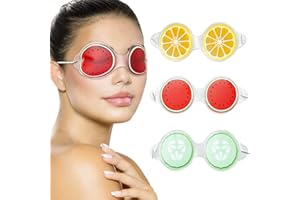 LEOSTEP Mascherina per occhi in gel per occhiaie e gonfiori, impacchi freddi/caldi, riutilizzabili, graziose, rinfrescanti, per alleviare l'emicrania e gli occhi gonfi, morbida e atossica, adatta per bambini,