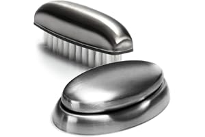 COM-FOUR® 3-delat set, handtvättborste, anti-lukttvål med förvaringsfack