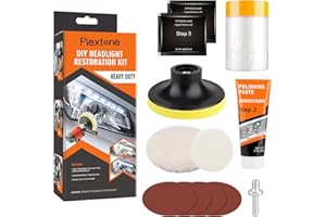 Plextone Kit de réparation de phares pour Bricolage de Phare éclaircisseur de Voiture Kit de réparation de Lampe de Nettoyage (Automatic) (Auto) 1