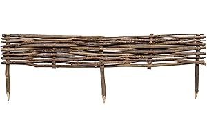 Prestige Wicker Hazel Wood Lawn Edging Fence (Large (120cm))